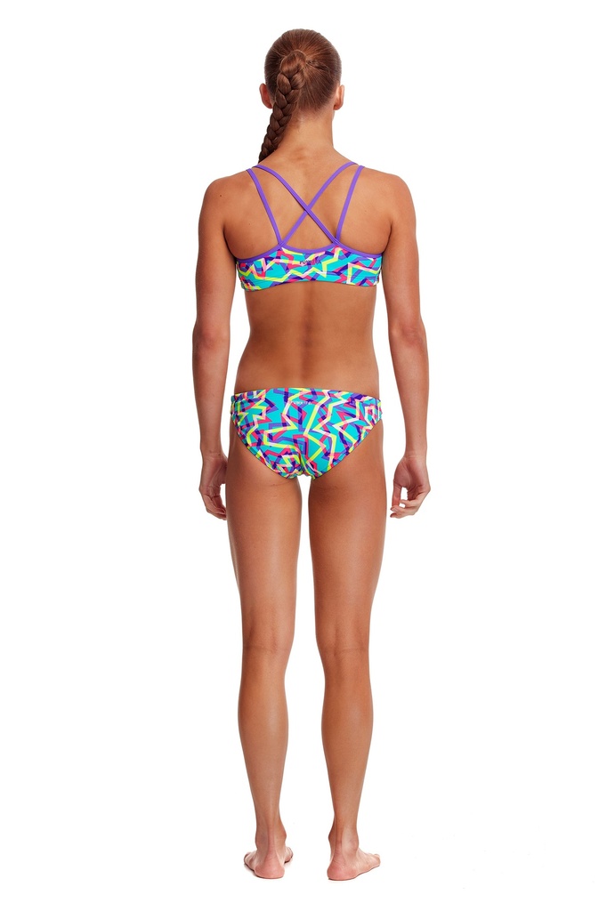 Bikini Funkita Girls Criss Cross Two Piece / Mint Strips