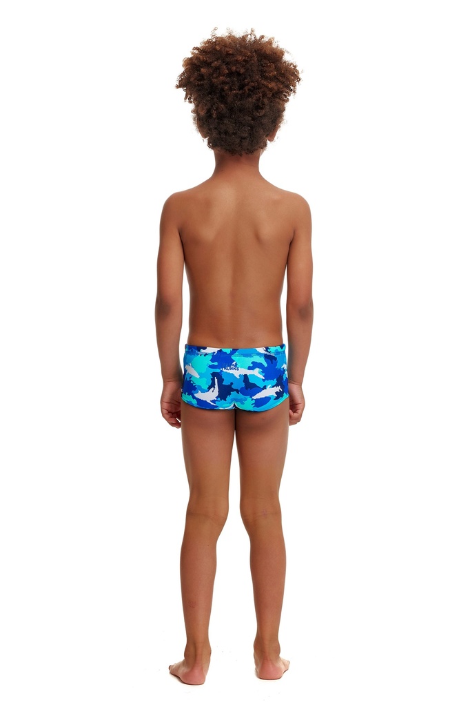 Badehose Funky Trunks Jungs Printed Trunk / White Pointer