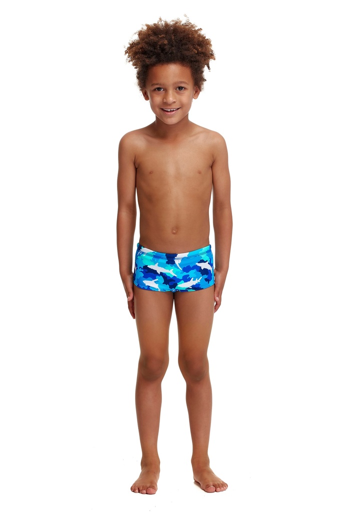 Badehose Funky Trunks Jungs Printed Trunk / White Pointer