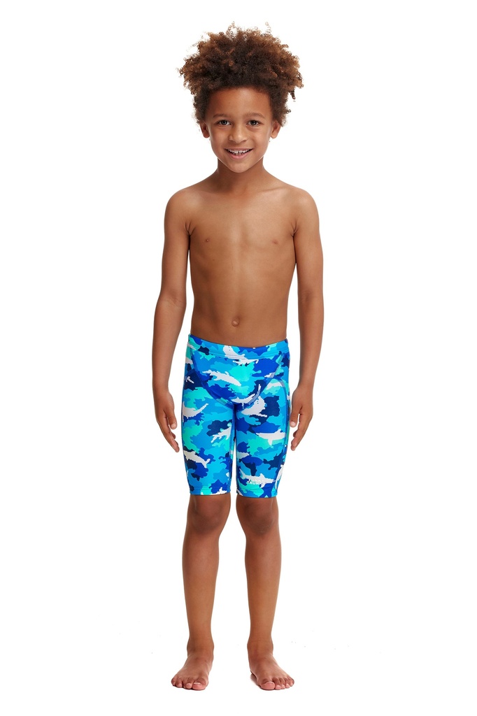 Badehose Funky Trunks Jungs Miniman Jammer / White Pointer