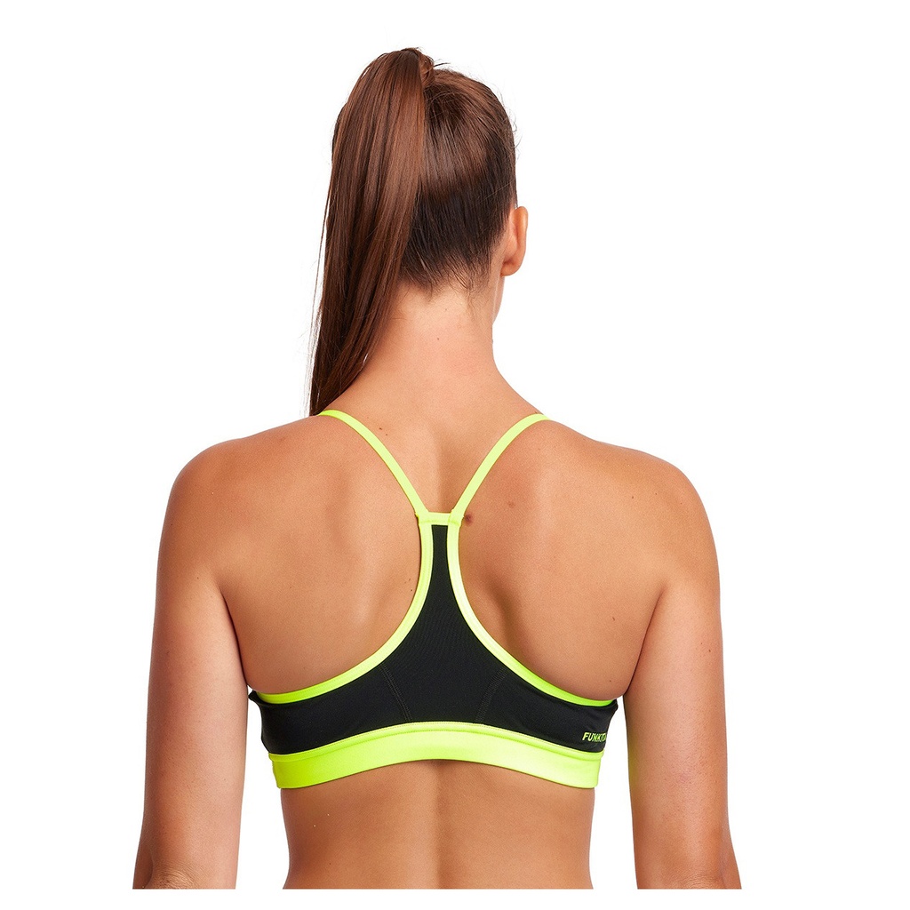 Bikinioberteil Funkita Ladies Hold Steady Crop Top / Still Black Solid (Kopie)