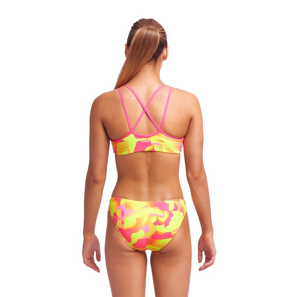 Bikini Funkita Girls Criss Cross Two Piece / Pinged Pink