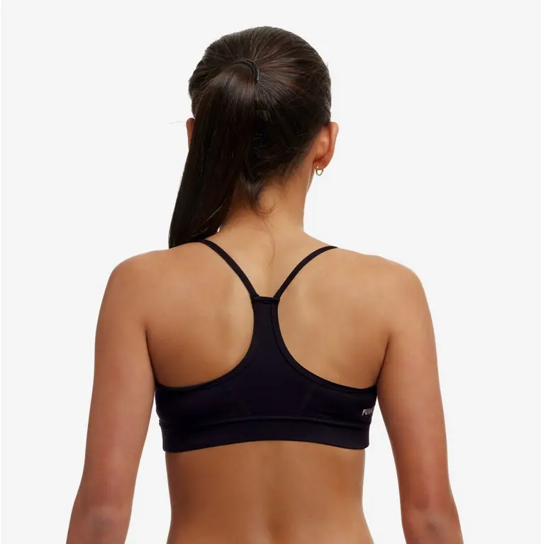 Girl's Swim Crop Top Still Black.02.webp