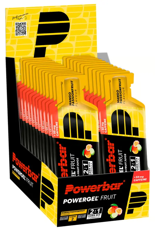 Powerbar Powergel Fruit Energy-Gel Box Mango-Passionsfruit (mit Koffein).webp