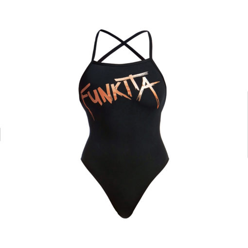 Badeanzug Funkita Ladies Strapped In One Piece Bronzed