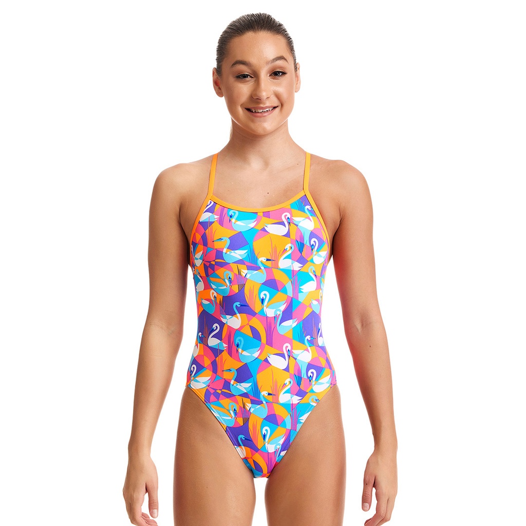 Badeanzug Funkita Girls ECO Single Strap One Piece / Swim Swan