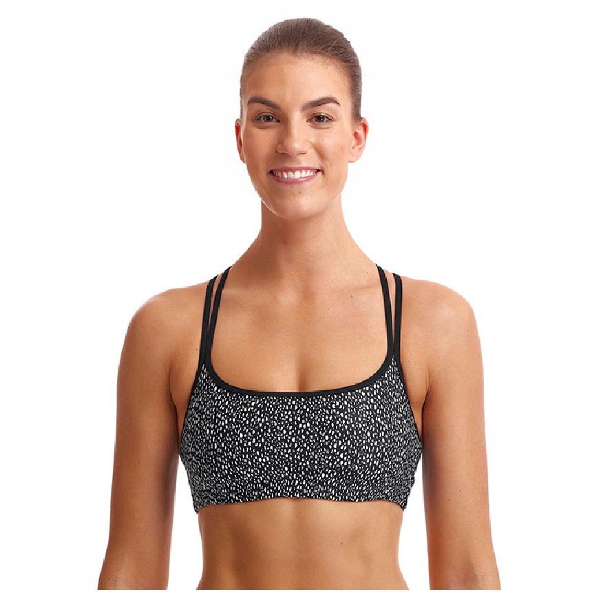 Bikinioberteil Funkita Ladies Criss Cross Sports Top / Spickled