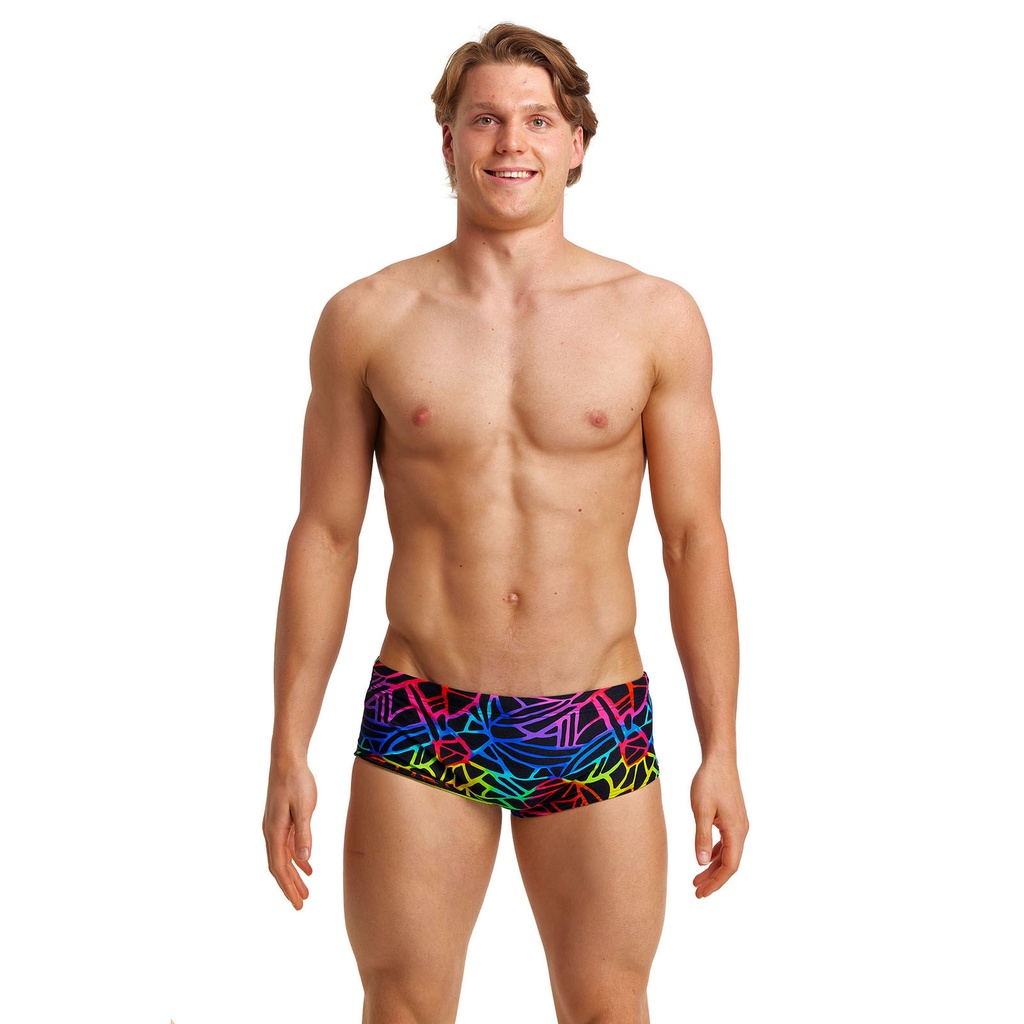 Badehose Funky Trunks Men Sidewinder Trunk / Rainbow Web