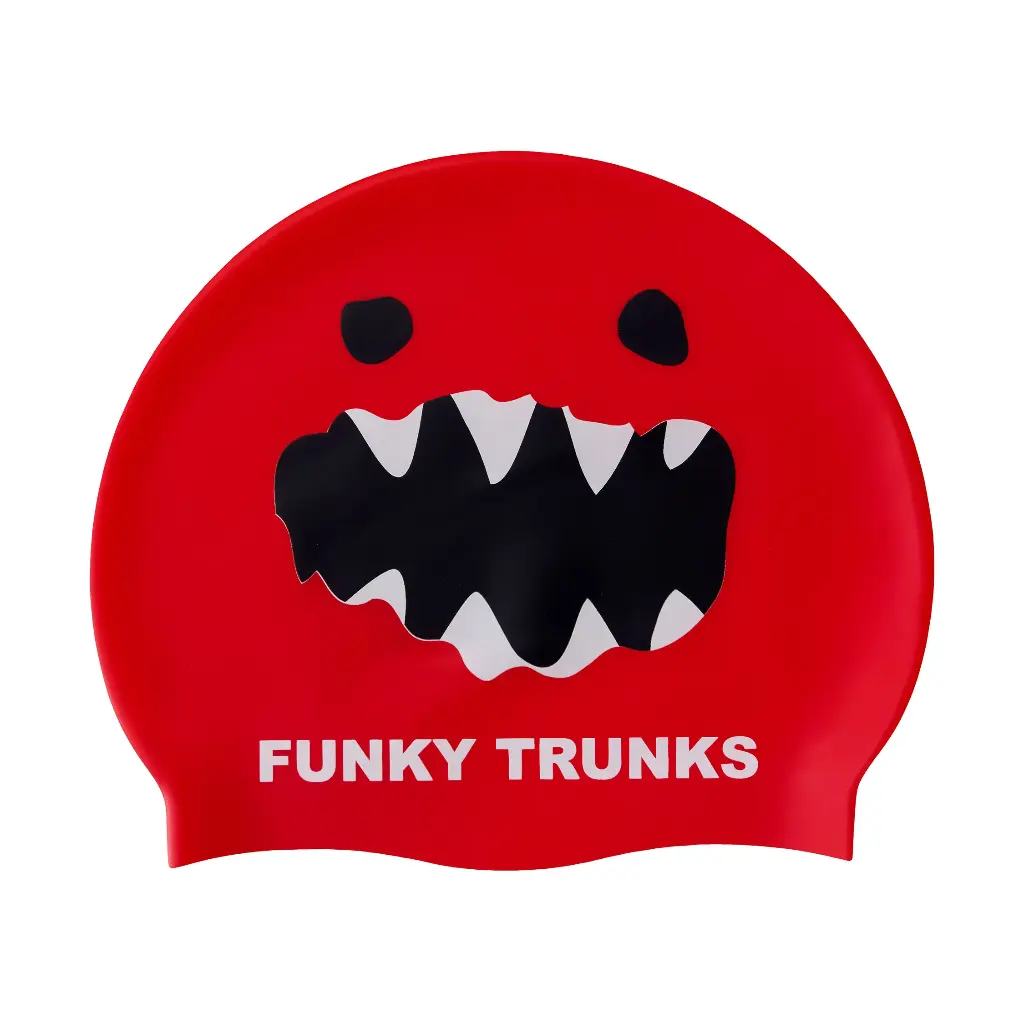 Badekappe Funky Trunks Silicon Cap / Red Monster