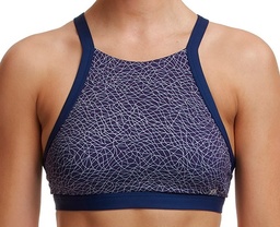 Sport Top Funkita Fit High Neck Crop / Leather Luxe